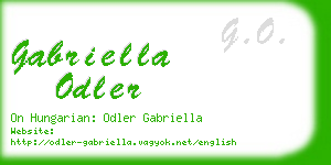 gabriella odler business card